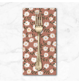PD's Boccaccini Meadows Collection Nature Trail, Daisy in Rust, Dinner Napkin