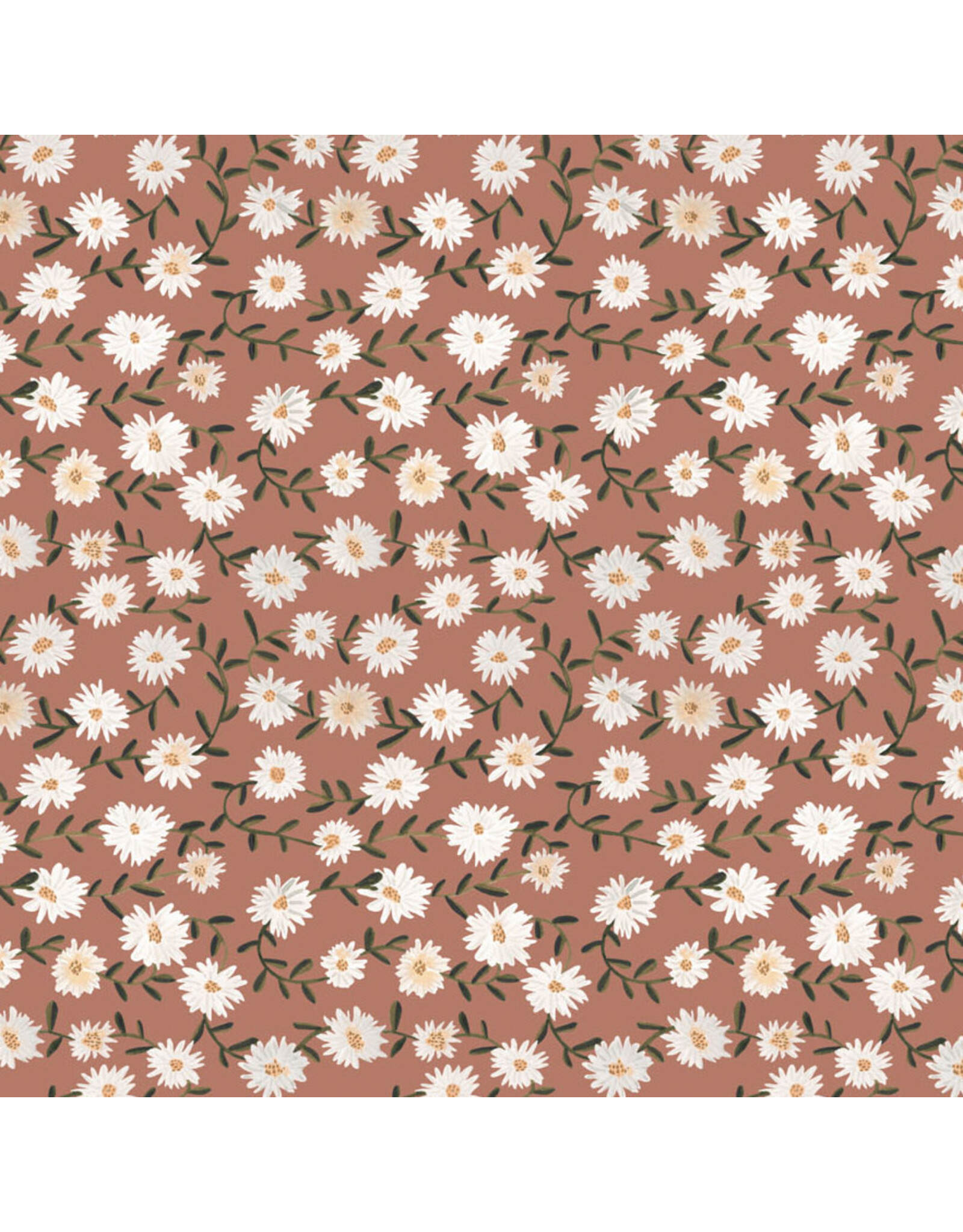 Boccaccini Meadows Nature Trail, Daisy in Rust, Fabric Half-Yards