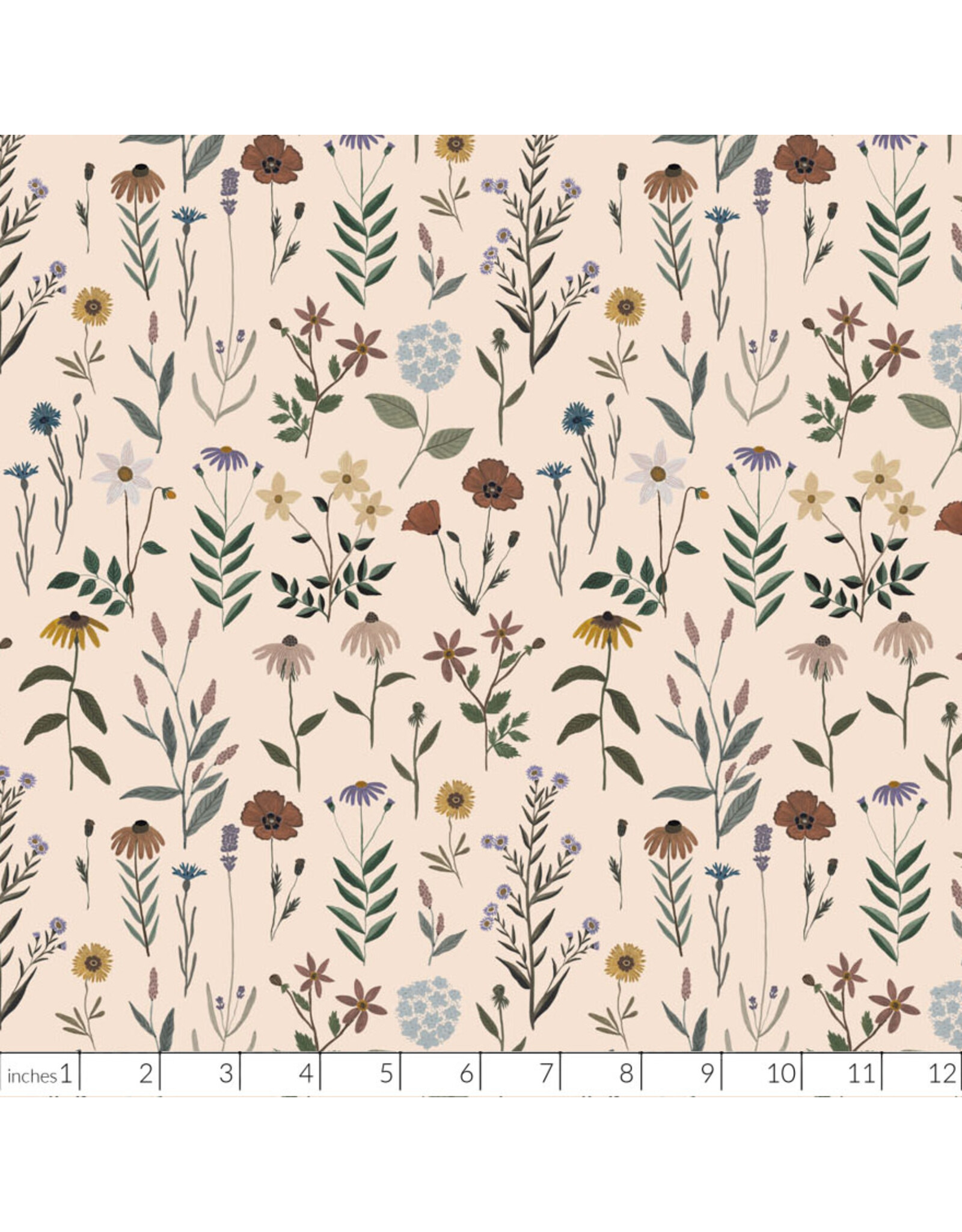 PD's Boccaccini Meadows Collection Nature Trail, Garden in Cream, Dinner Napkin