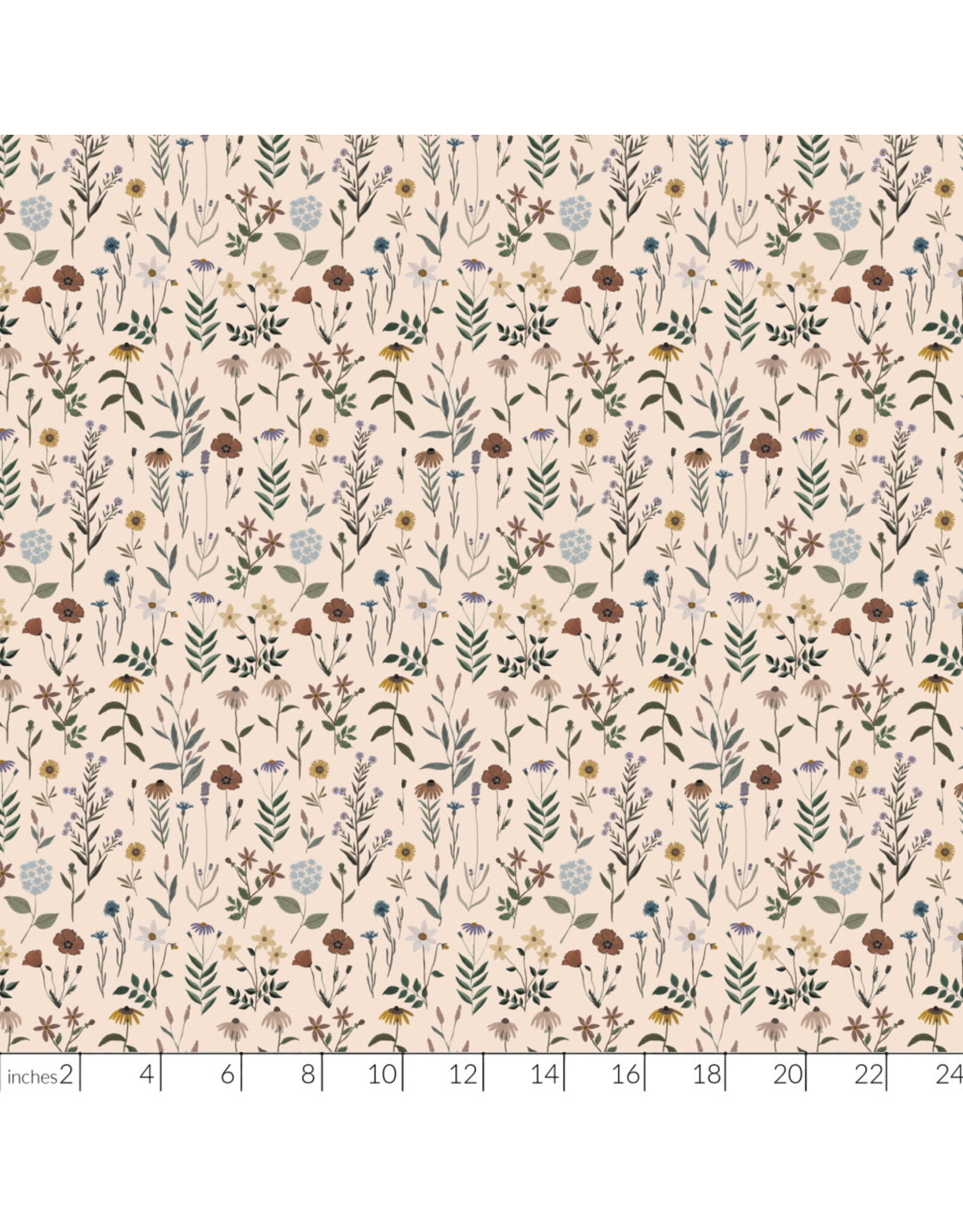 PD's Boccaccini Meadows Collection Nature Trail, Garden in Cream, Dinner Napkin