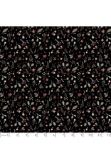 PD's Boccaccini Meadows Collection Nature Trail, Leaves in Black, Dinner Napkin