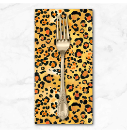 PD's August Wren Collection ON SALE-Paradise Found, Leopard Skin in Gold, Dinner Napkin