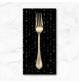 PD's Henry Glass Collection Back in Black, Diamonds in Black on Black, Dinner Napkin
