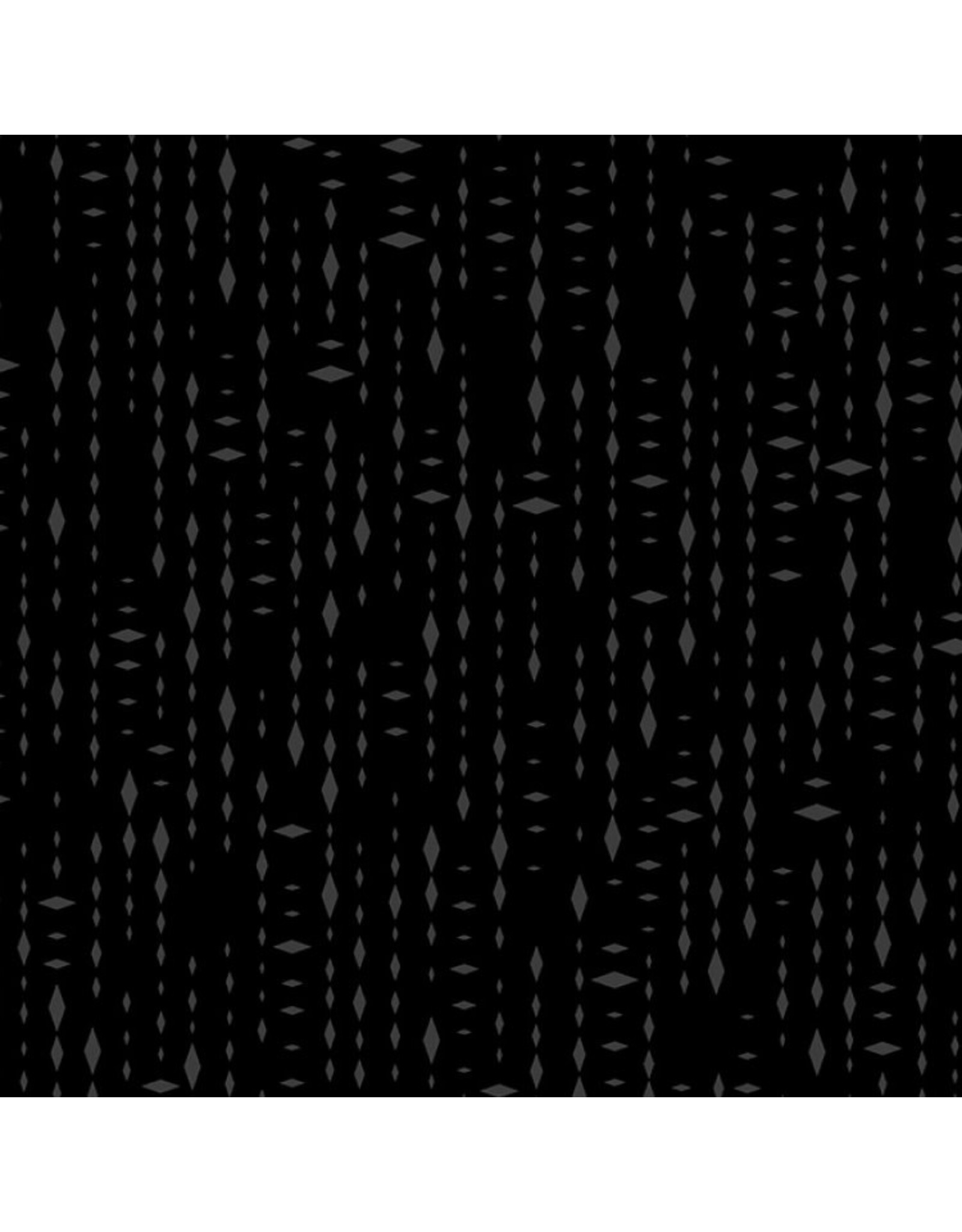 Henry Glass Fabrics Back in Black, Diamonds in Black on Black, Fabric Half-Yards