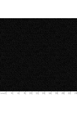 Henry Glass Fabrics Back in Black, Word Ramble in Black on Black, Fabric Half-Yards