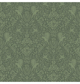 Northcott Ornithology, Thicket in Green, Fabric Half-Yards