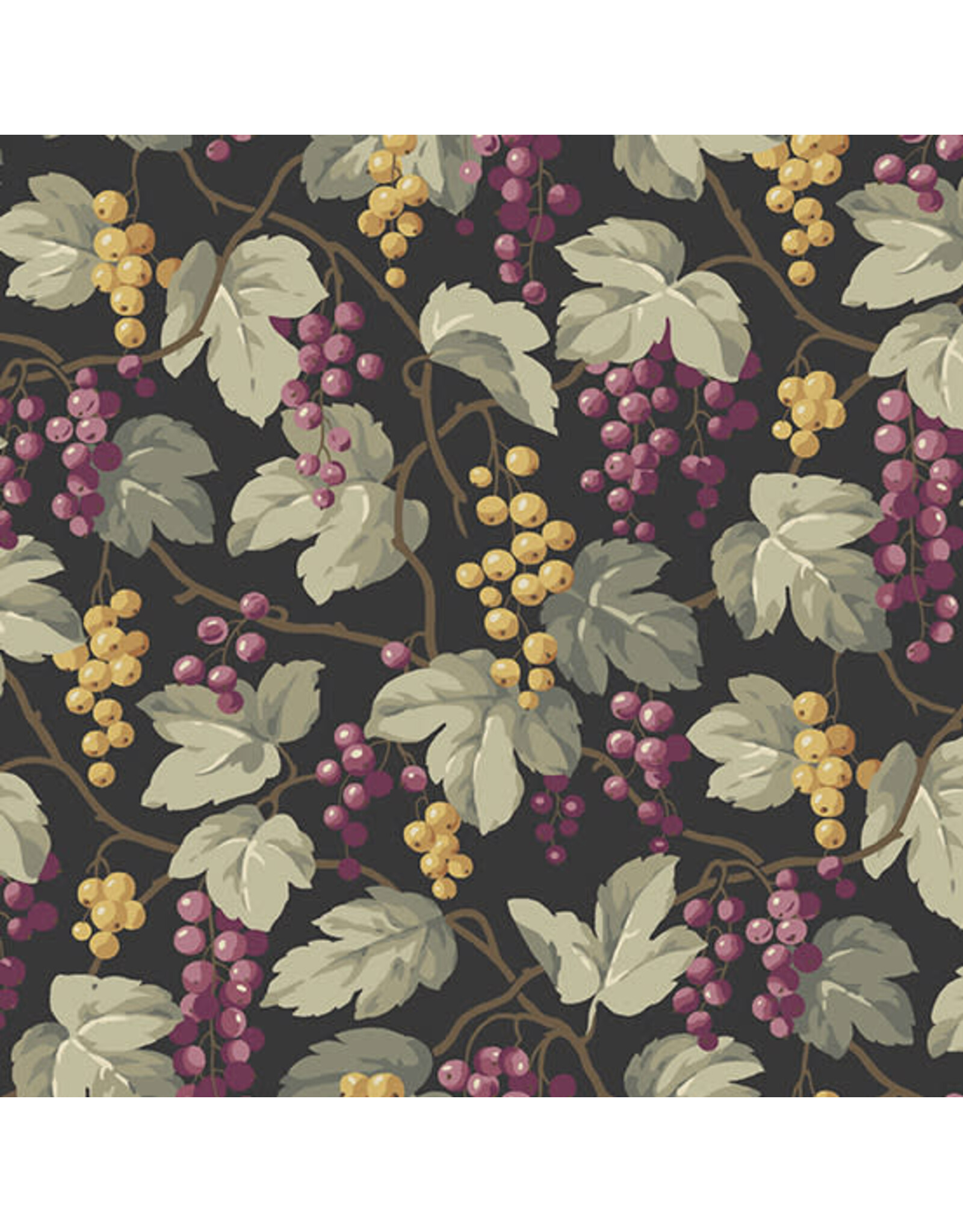 Laundry Basket Quilts ON SALE - 5 YARD CUT, English Garden, Currants in Licorice