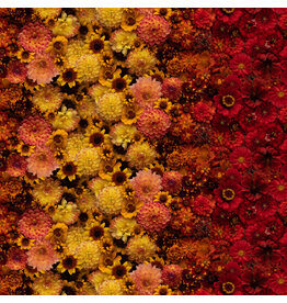 Leah McLean ON SALE - 5 YARD CUT, Shadow and Elegance, Garden Gems in Fireside