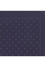 Japan Import Sashiko Cloth, Asagao in Navy, H-2046