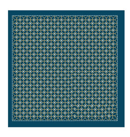 Japan Import Sashiko Cloth, Asagao in Navy, H-2046