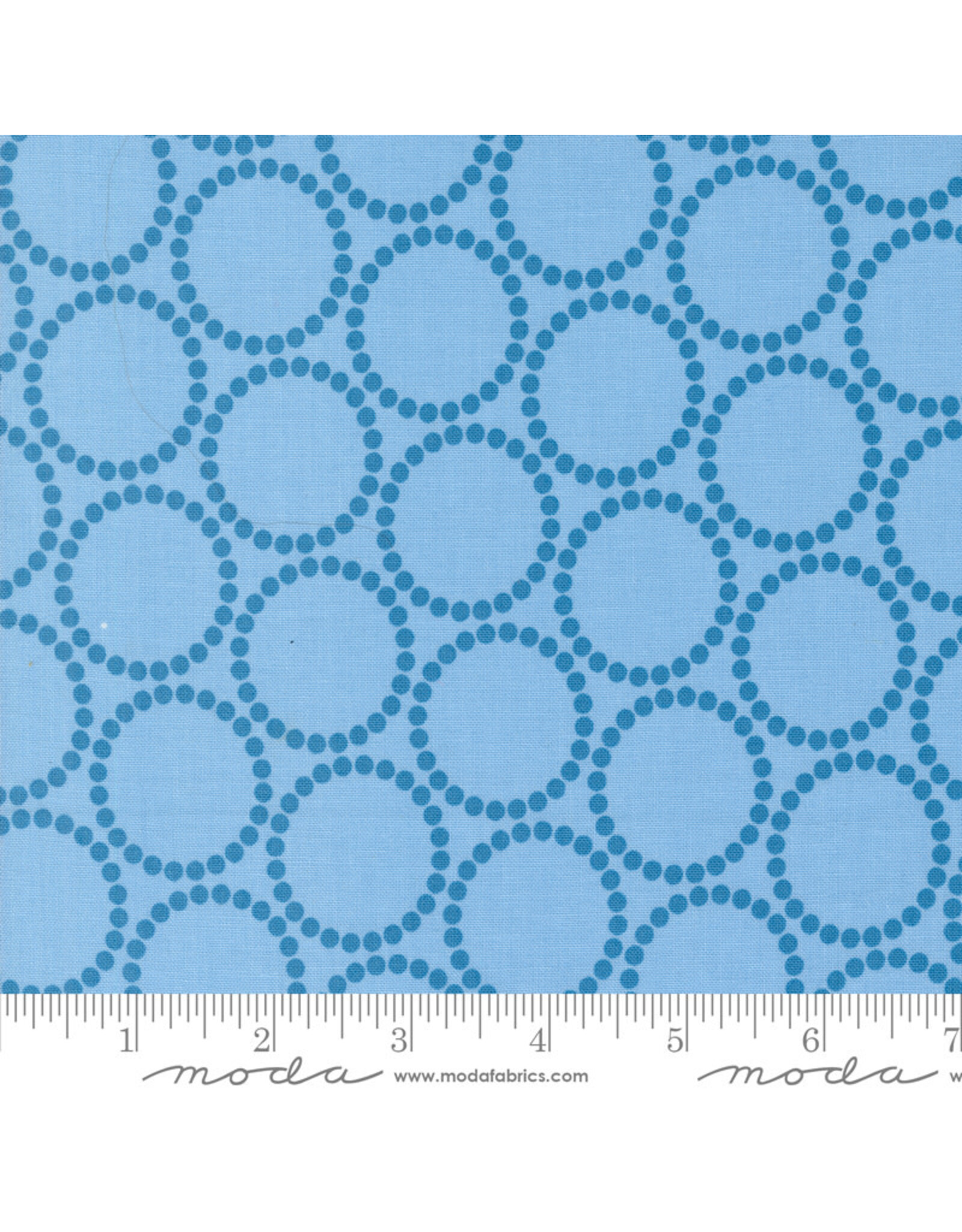 Lizzy House Love Letter, Pearl Bracelet in Blue Skies, Fabric Half-Yards