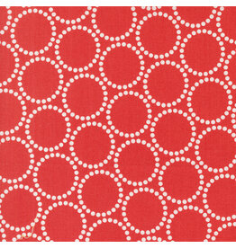 Lizzy House Love Letter, Pearl Bracelet in Red, Fabric Half-Yards