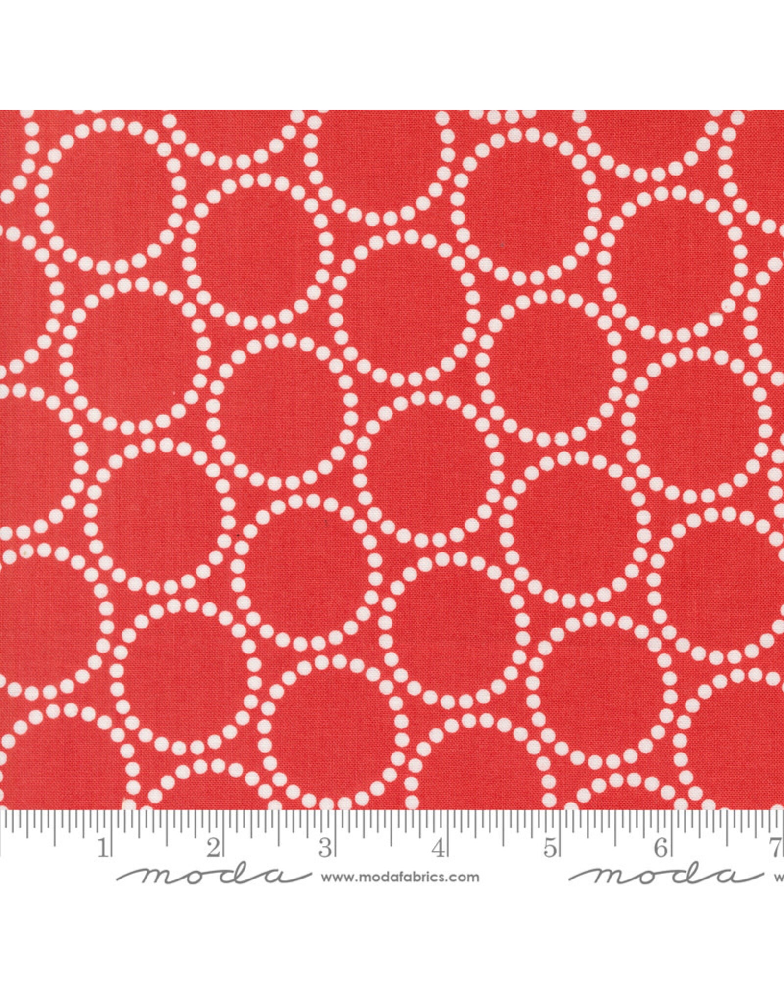 Lizzy House Love Letter, Pearl Bracelet in Red, Fabric Half-Yards