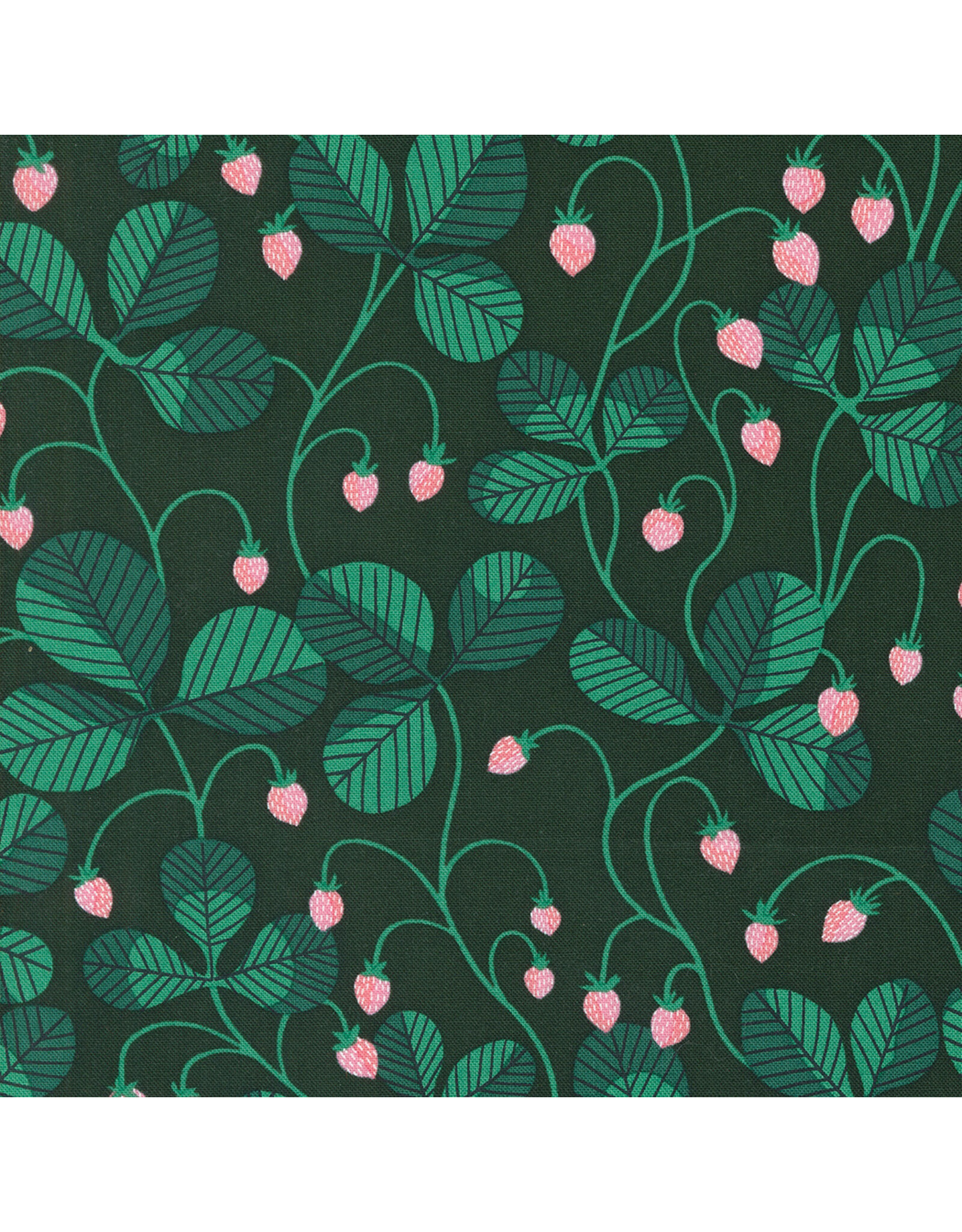Lizzy House Love Letter, Virginia in Hunter, Fabric Half-Yards