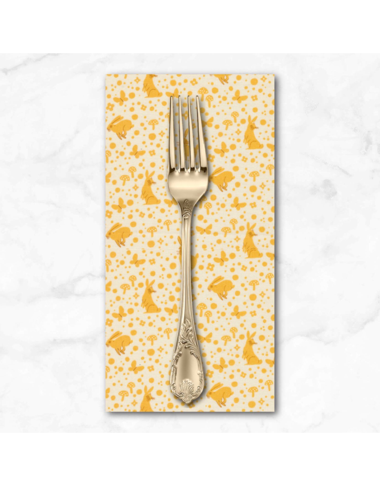 PD's Lizzy House Collection Love Letter, Wonder in Eggshell Golden, Dinner Napkin