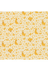 Lizzy House Love Letter, Wonder in Eggshell Golden, Fabric Half-Yards