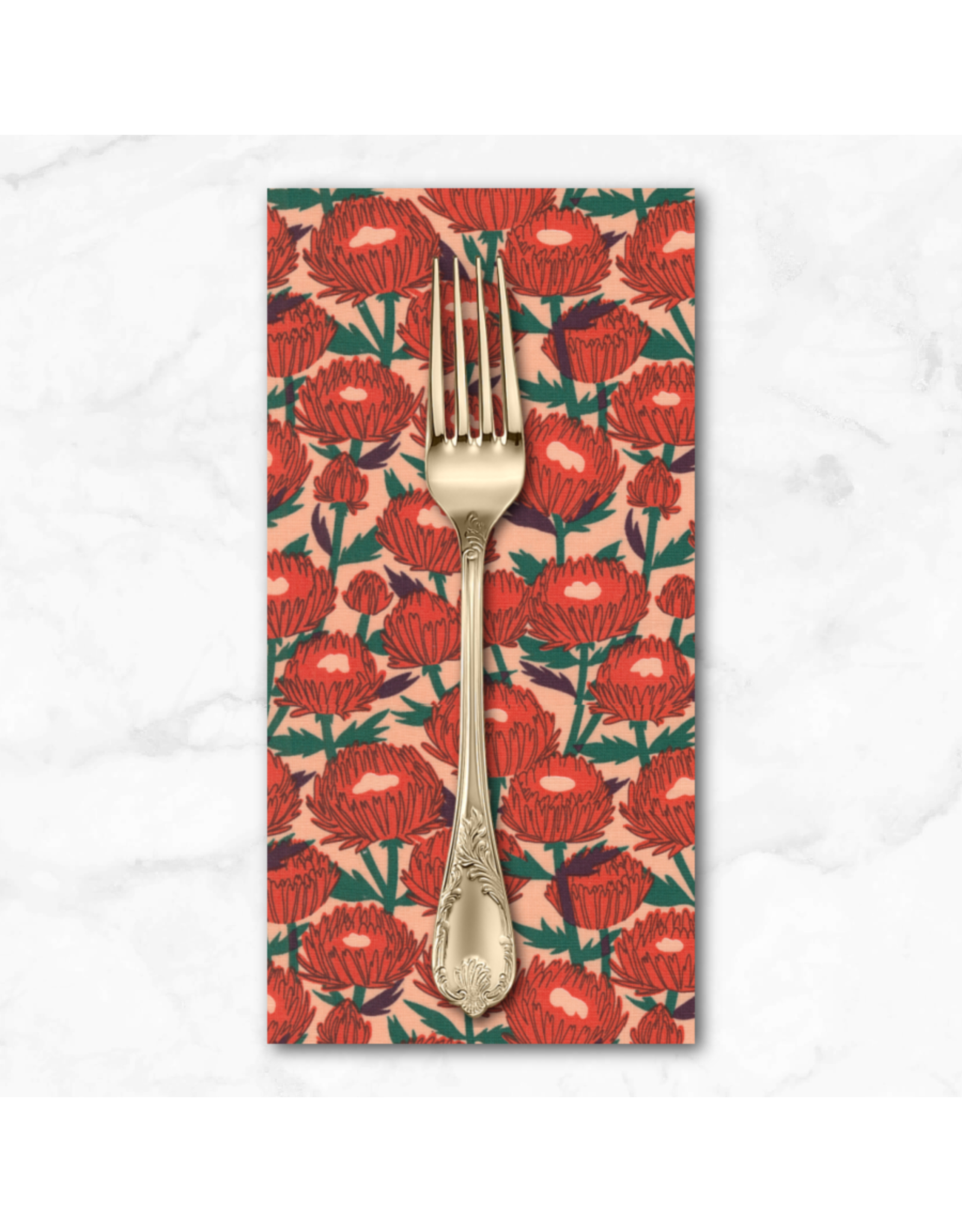 PD's Lizzy House Collection Love Letter, November in Peach, Dinner Napkin