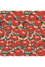 PD's Lizzy House Collection Love Letter, November in Peach, Dinner Napkin