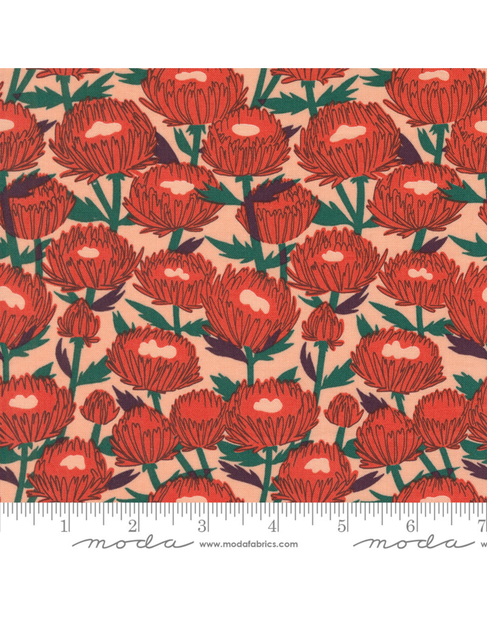 PD's Lizzy House Collection Love Letter, November in Peach, Dinner Napkin