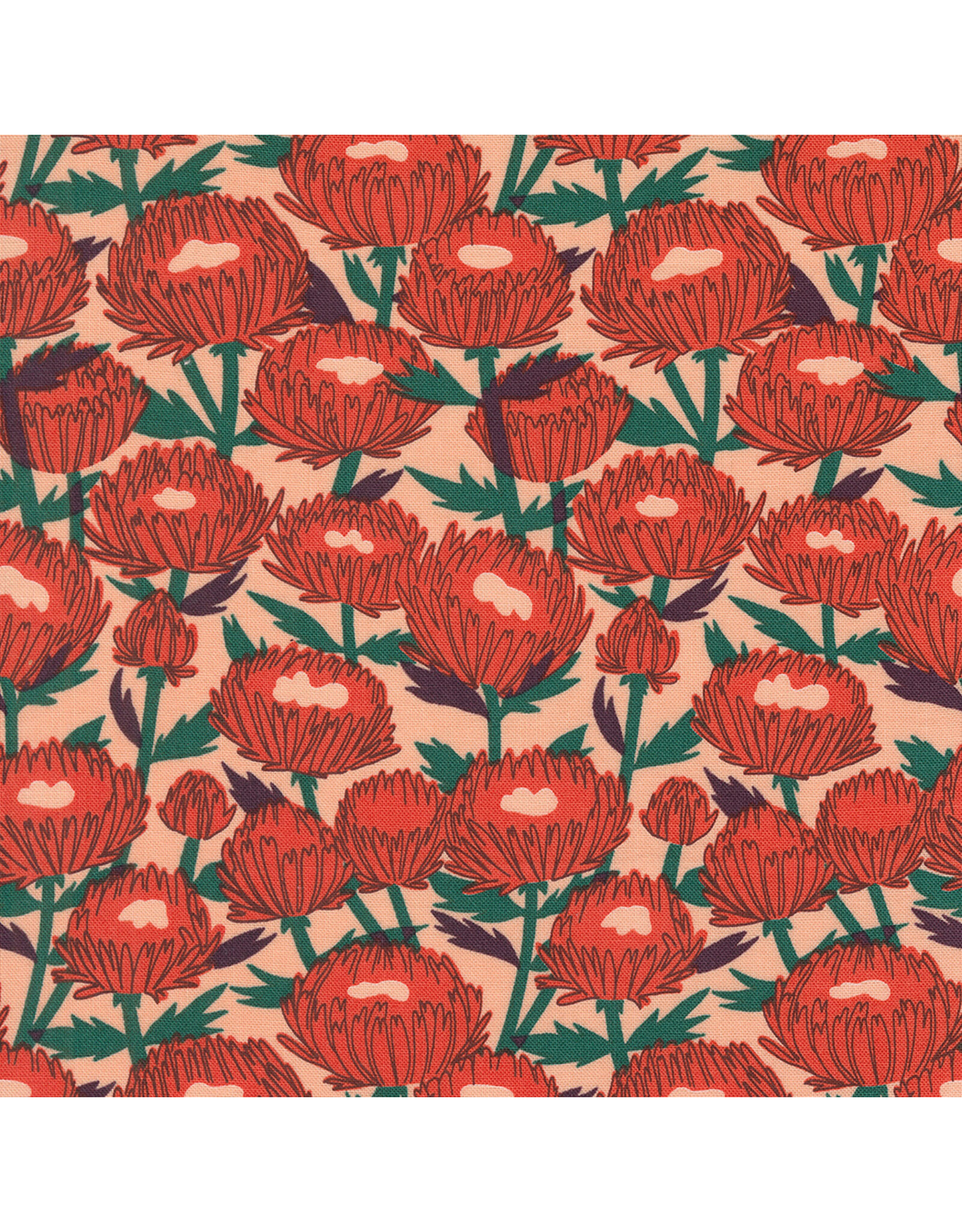 Lizzy House Love Letter, November in Peach, Fabric Half-Yards