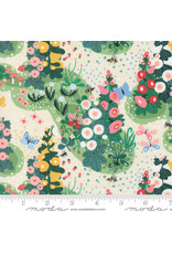 PD's Lizzy House Collection Love Letter, Fairy Garden in Eggshell, Dinner Napkin