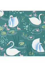 Lizzy House Love Letter, Little Loves in Pond, Fabric Half-Yards