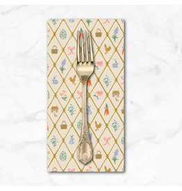PD's Rifle Paper Co Collection Easter, Easter Lattice in Linen, Dinner Napkin