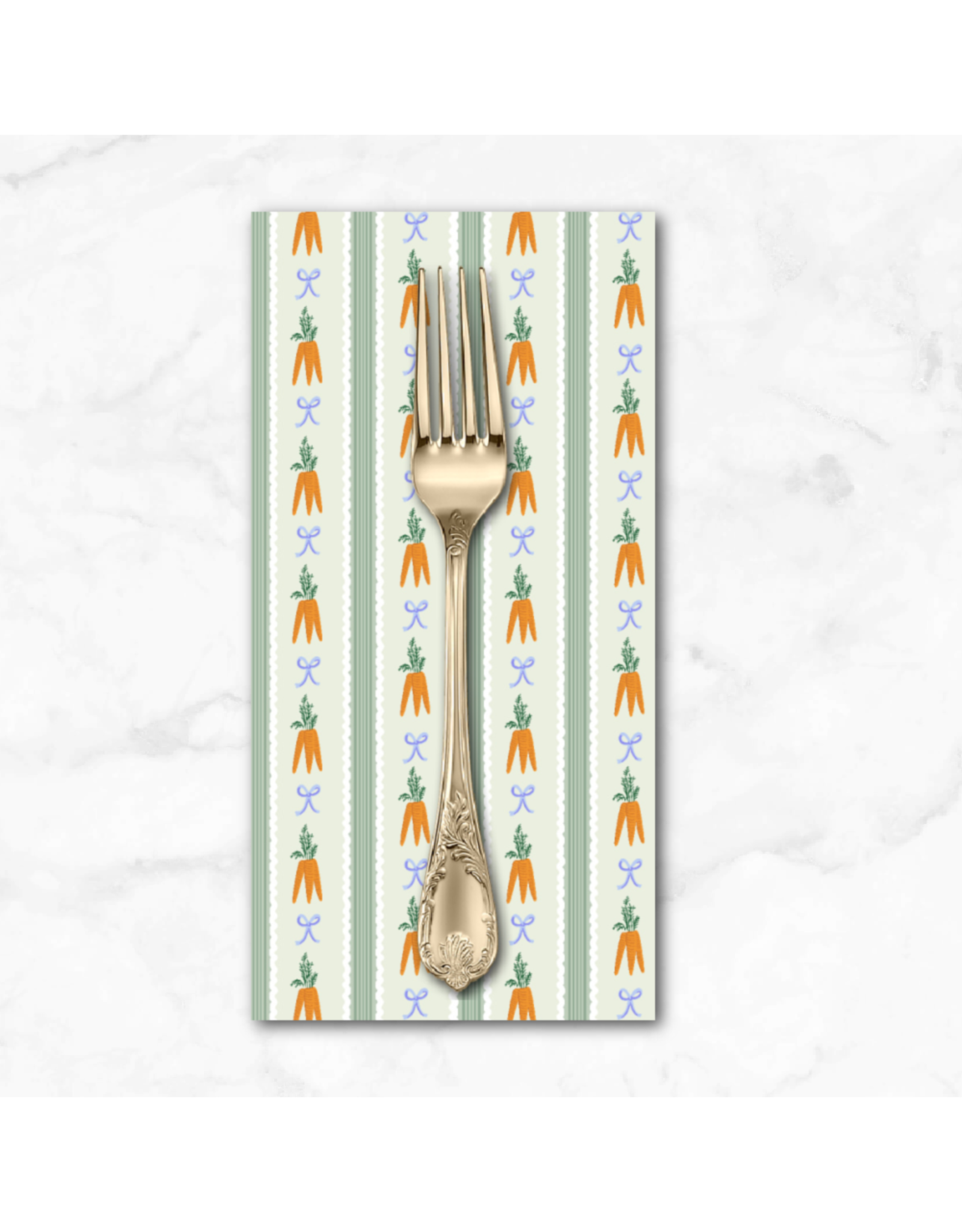 PD's Rifle Paper Co Collection Easter, Carrot Patch in Mint, Dinner Napkin