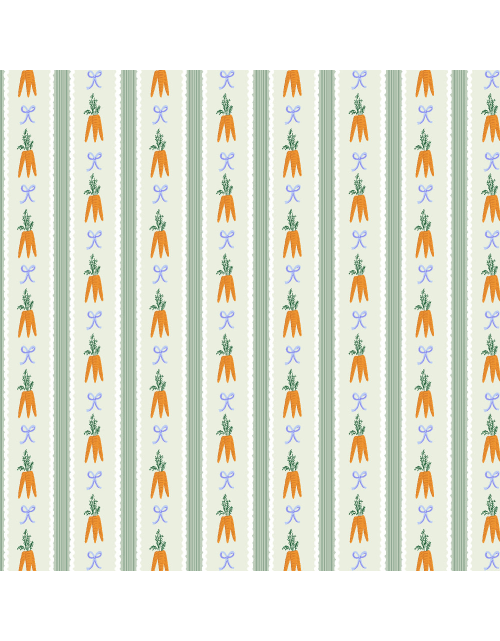 Rifle Paper Co. Easter, Carrot Patch in Mint, Fabric Half-Yards