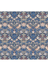 William Morris & Co. Cotton Lawn, Bexleyheath, Mini Strawberry Thief in Inky, Fabric Half-Yards