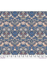 William Morris & Co. Cotton Lawn, Bexleyheath, Mini Strawberry Thief in Inky, Fabric Half-Yards