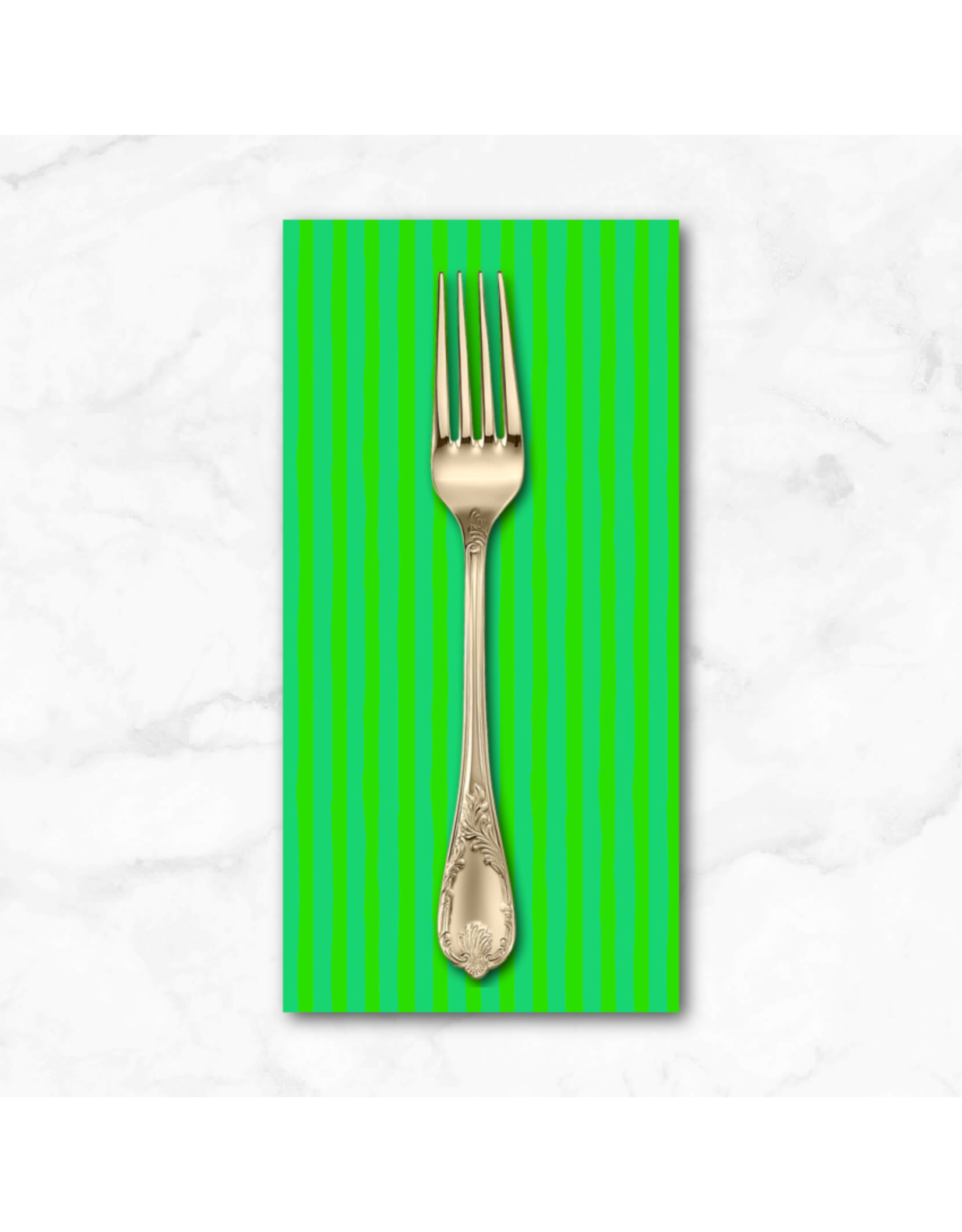 PD's Heather Ross Collection Ruby and Bee Blenders, Drawn Stripe in Pasture Agave, Dinner Napkin