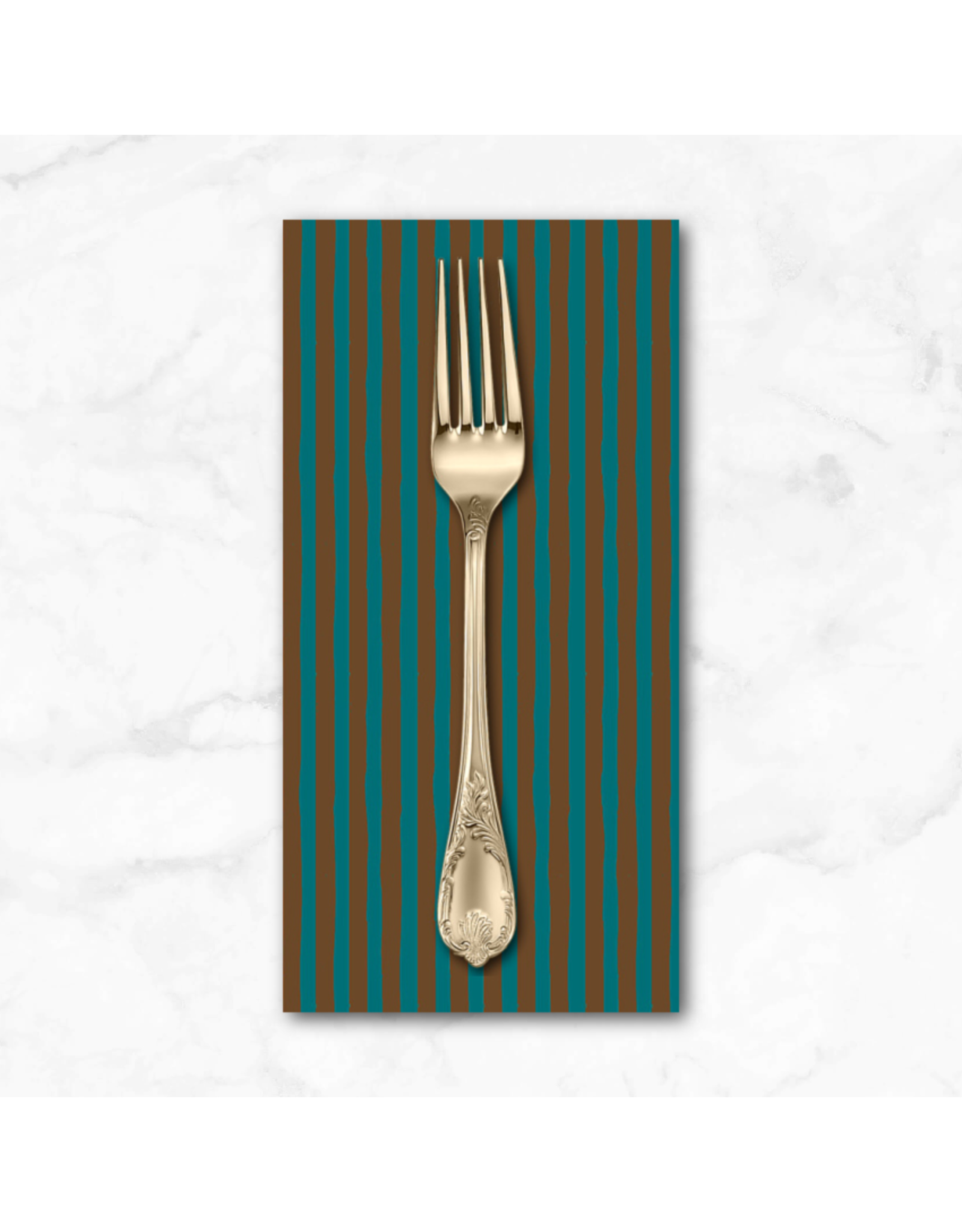 PD's Heather Ross Collection Ruby and Bee Blenders, Drawn Stripe in Provence  Brown, Dinner Napkin