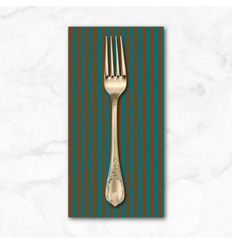 PD's Heather Ross Collection Ruby and Bee Blenders, Drawn Stripe in Provence  Brown, Dinner Napkin