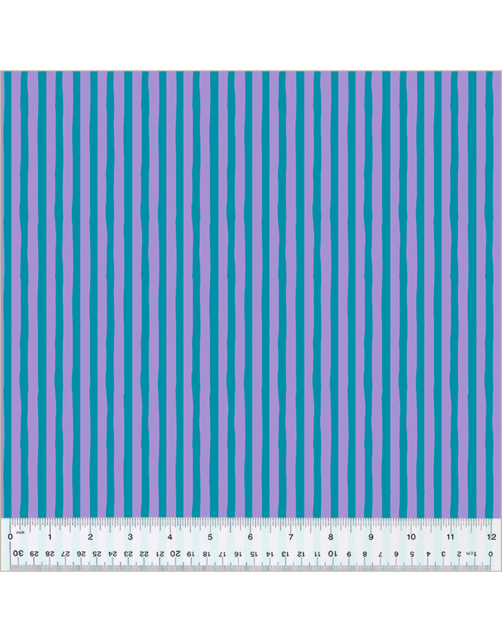 PD's Heather Ross Collection Ruby and Bee Blenders, Drawn Stripe in Salvia Provence, Dinner Napkin