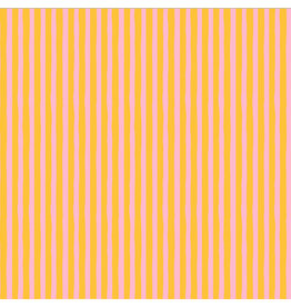 Heather Ross Ruby and Bee Blenders, Drawn Stripe in Turmeric Vervain, Fabric Half-Yards