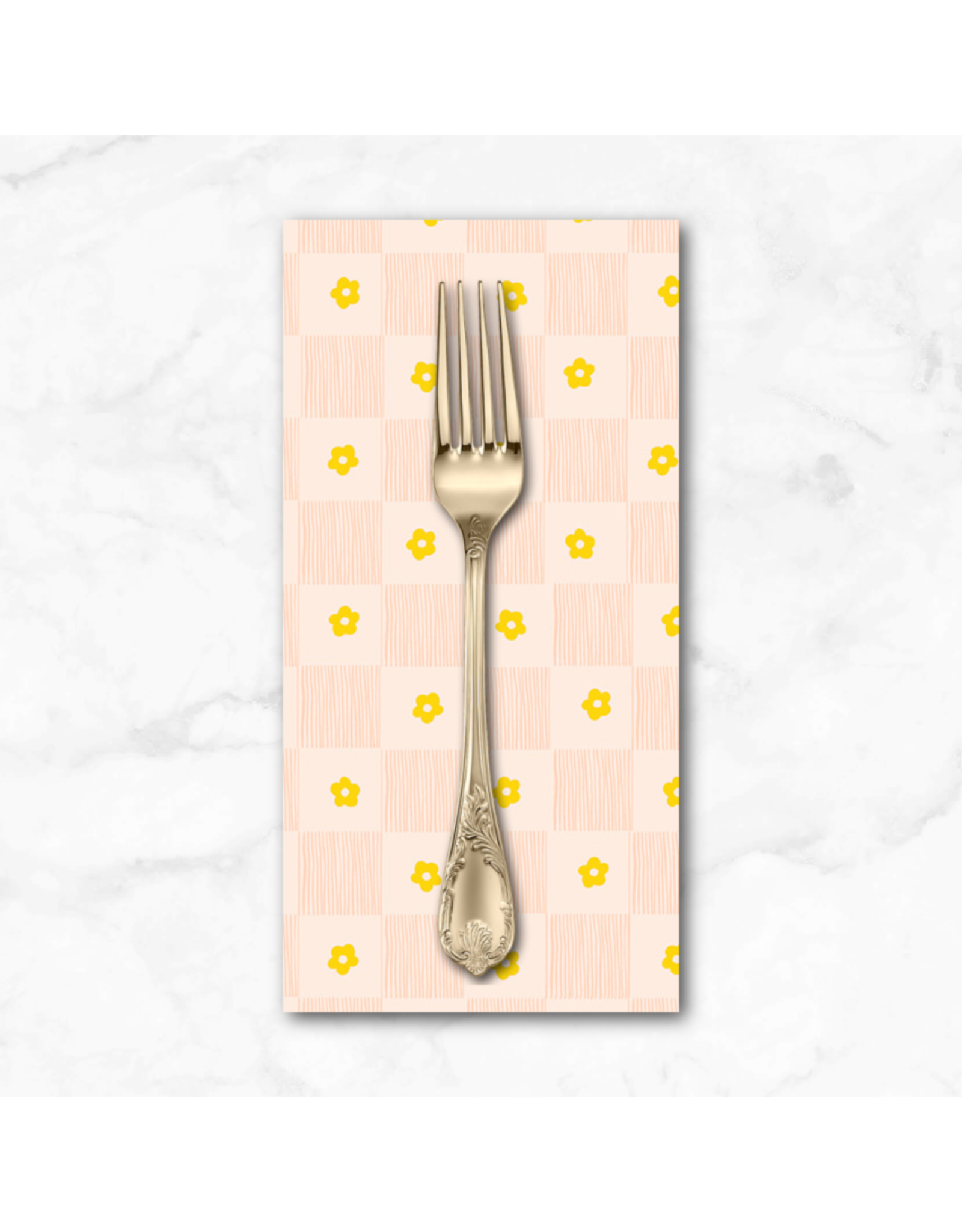 PD's Heather Ross Collection Ruby and Bee Blenders, Footpath in Gold, Dinner Napkin