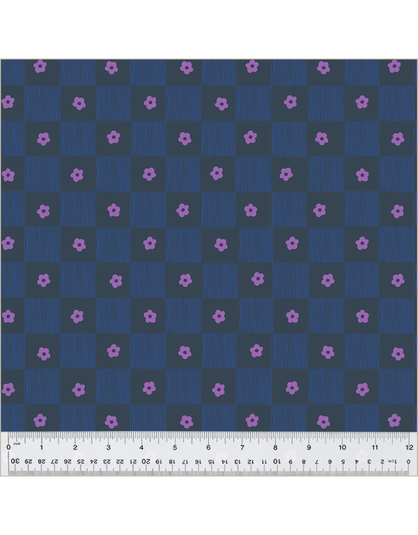 PD's Heather Ross Collection Ruby and Bee Blenders, Footpath in Indigo, Dinner Napkin