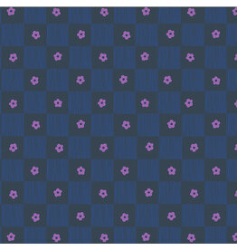 Heather Ross Ruby and Bee Blenders, Footpath in Indigo, Fabric Half-Yards