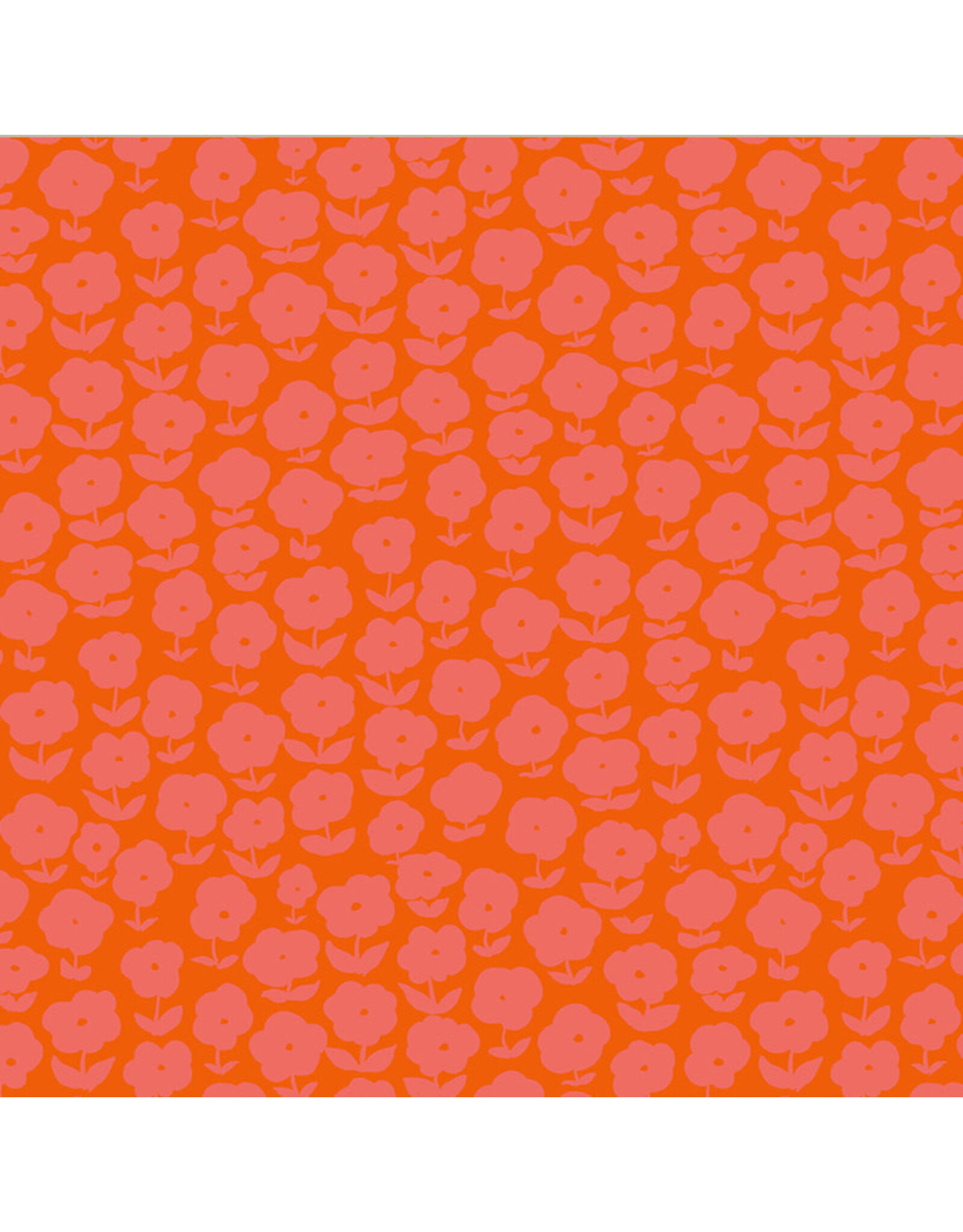 Heather Ross Ruby and Bee Blenders, Puffy Daisy in Capsicum, Fabric Half-Yards