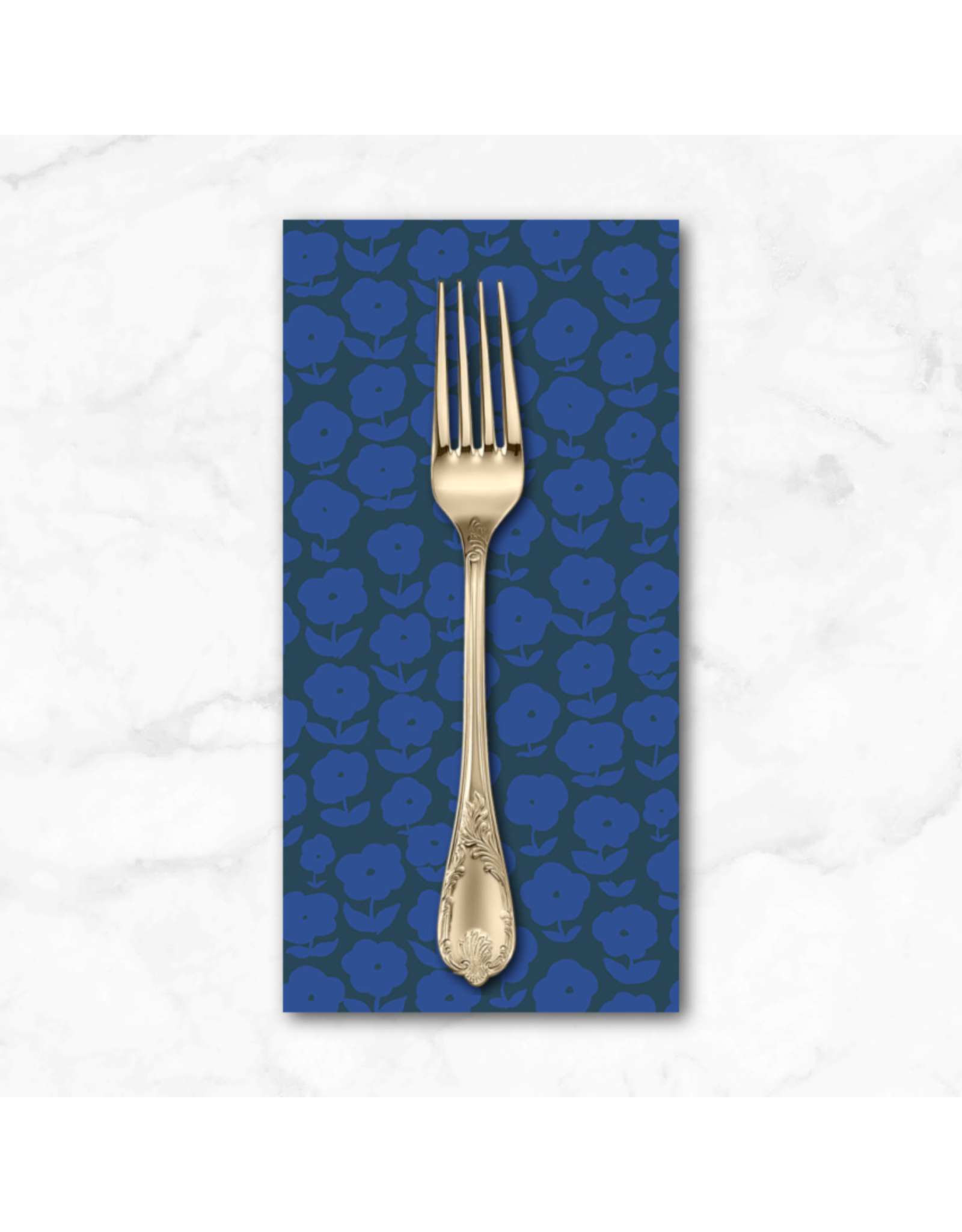 PD's Heather Ross Collection Ruby and Bee Blenders, Puffy Daisy in Ink Majorelle, Dinner Napkin