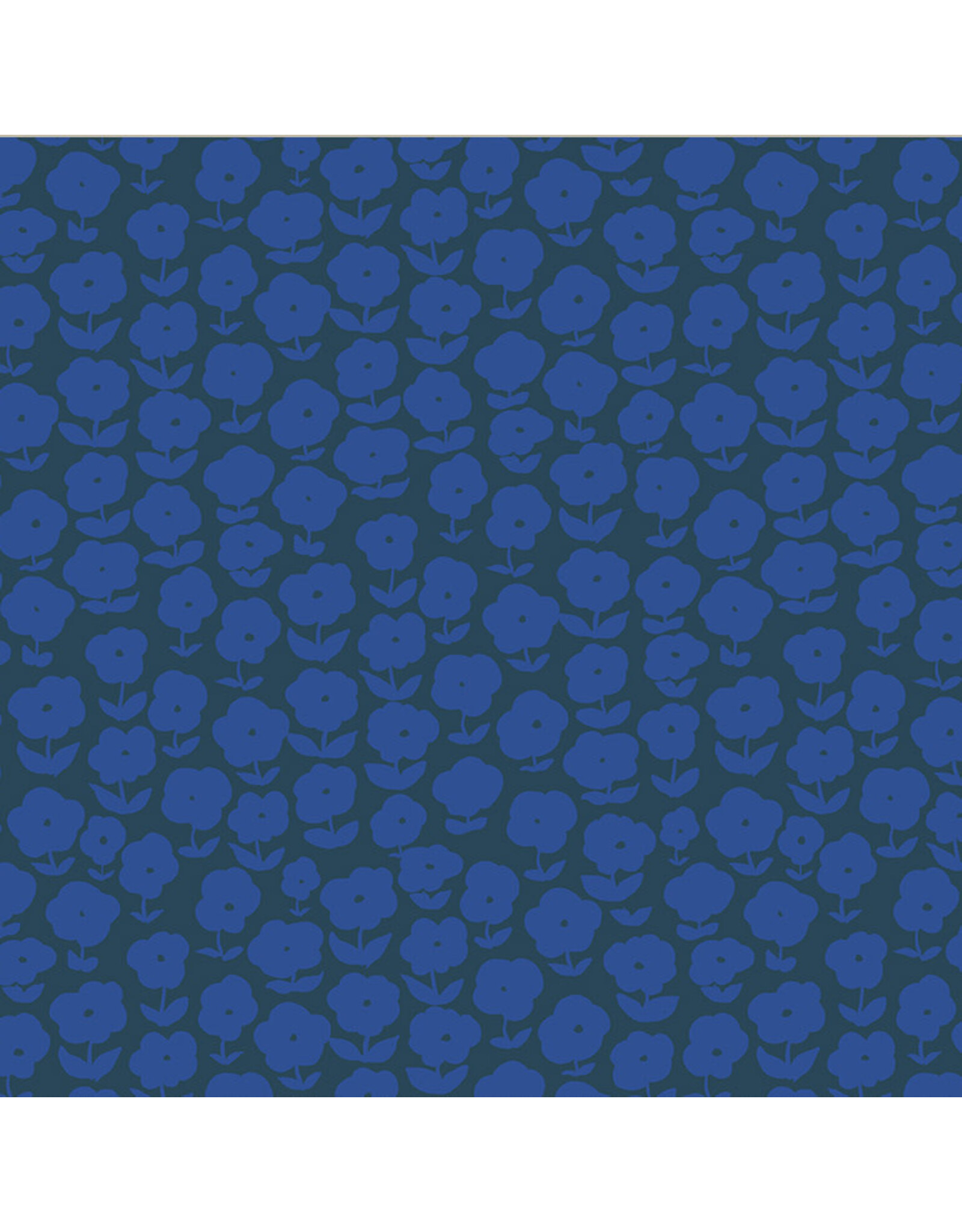 Heather Ross Ruby and Bee Blenders, Puffy Daisy in Ink Majorelle, Fabric Half-Yards