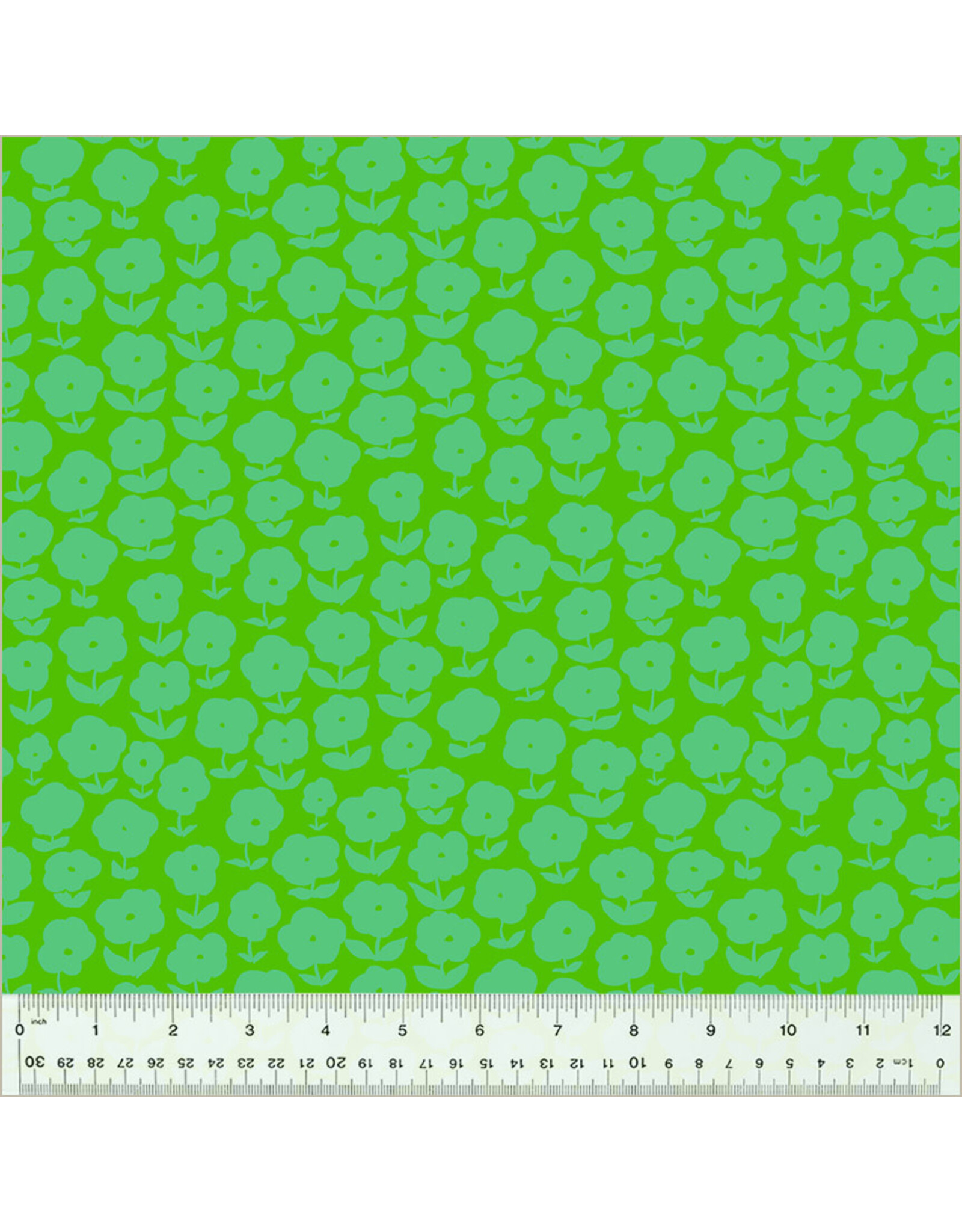 Heather Ross Ruby and Bee Blenders, Puffy Daisy in Pasture, Fabric Half-Yards