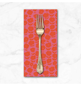 PD's Heather Ross Collection Ruby and Bee Blenders, Puffy Daisy in Purple Red, Dinner Napkin