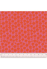 Heather Ross Ruby and Bee Blenders, Puffy Daisy in Purple Red, Fabric Half-Yards