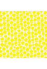 Heather Ross Ruby and Bee Blenders, Puffy Daisy in Vanilla Custard, Fabric Half-Yards