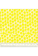 Heather Ross Ruby and Bee Blenders, Puffy Daisy in Vanilla Custard, Fabric Half-Yards