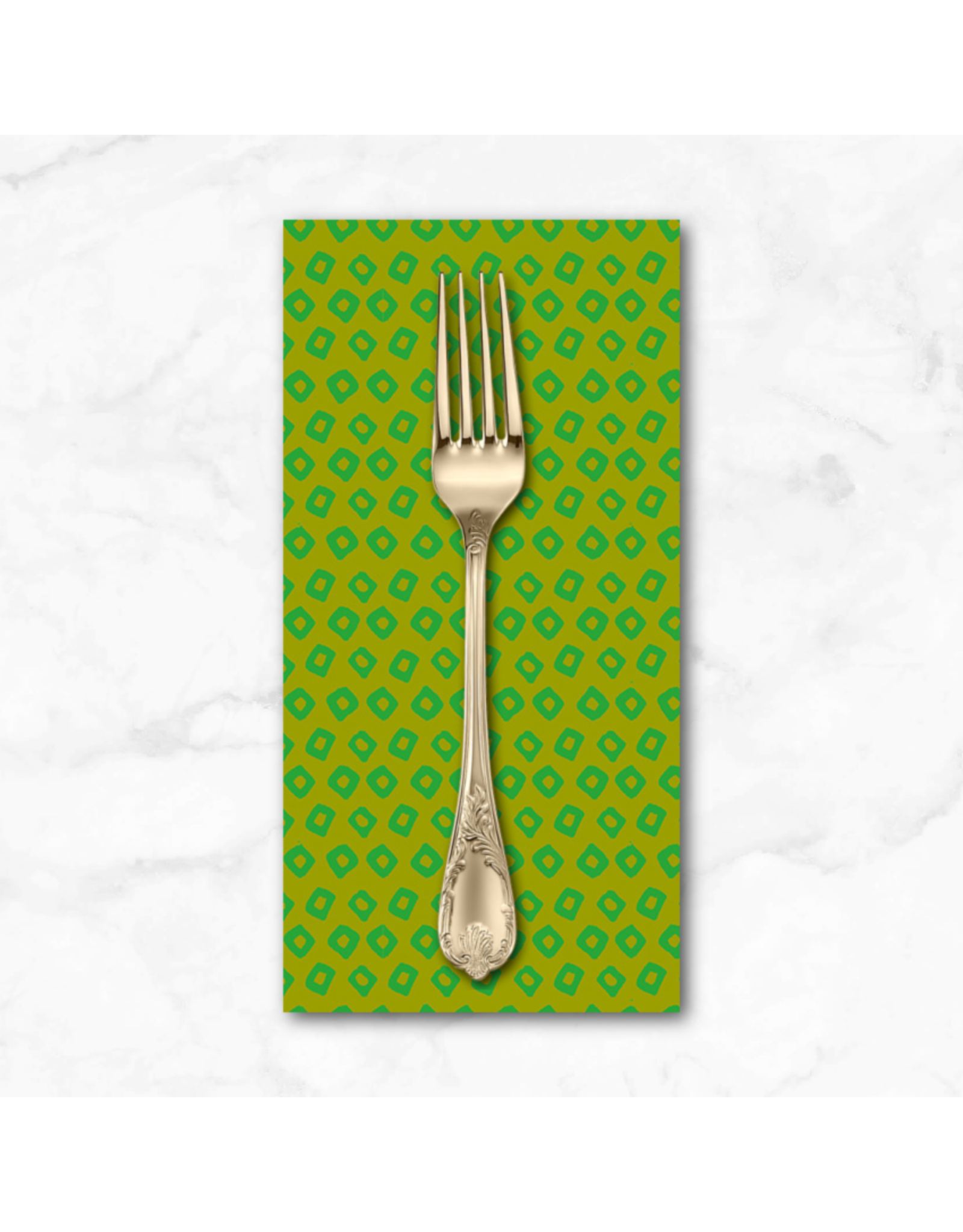 PD's Heather Ross Collection Ruby and Bee Blenders, Shibori in Avocado Agave, Dinner Napkin