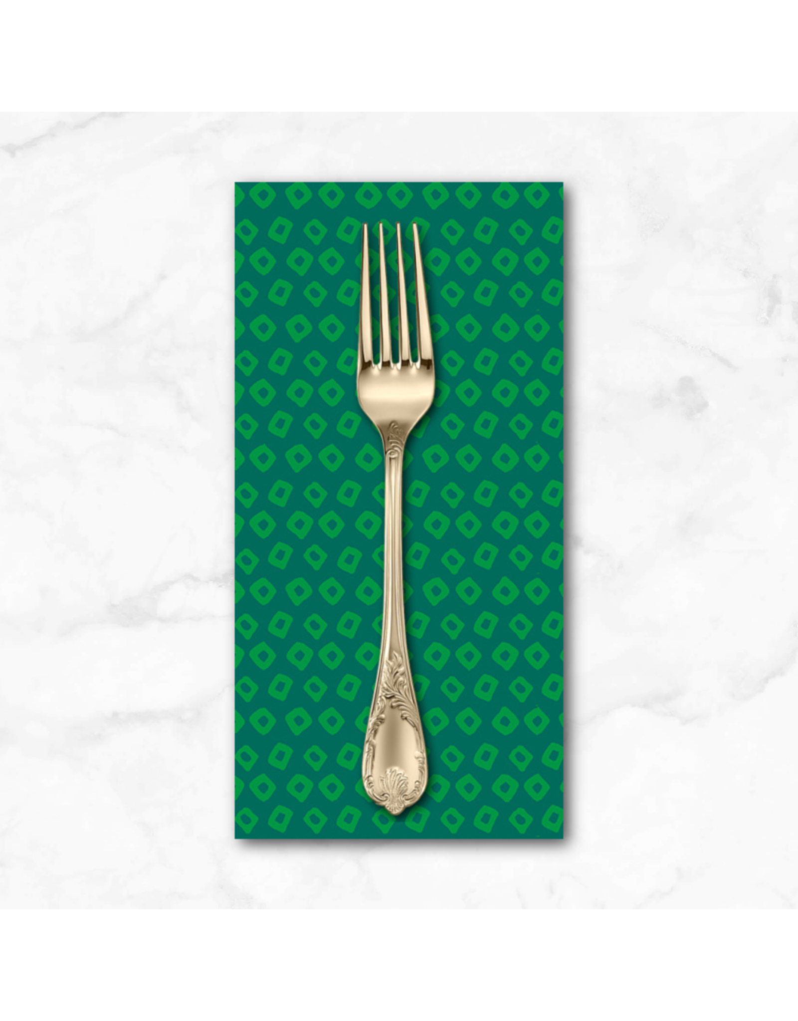 PD's Heather Ross Collection Ruby and Bee Blenders, Shibori in Kelp Evergreen, Dinner Napkin