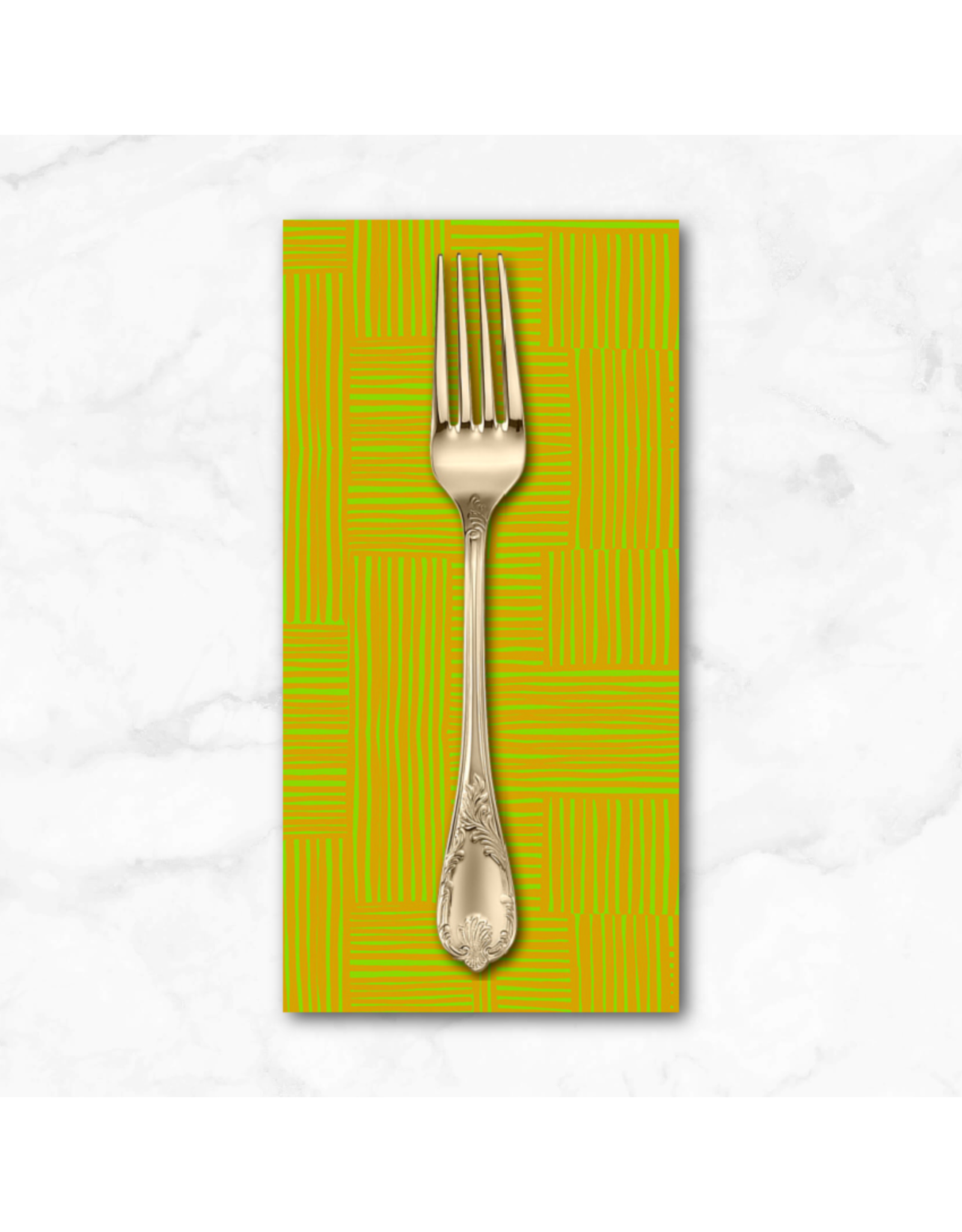 PD's Heather Ross Collection Ruby and Bee Blenders, Woven in Avocado Turmeric, Dinner Napkin